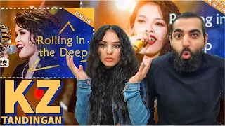 🇵🇭 FIRST TIME HEARING KZ TANDINGAN! 🤯 | Rolling in the Deep REACTION!!