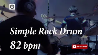 Simple Rock Drum Groove - 82 bpm - HQ