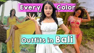 Dressing Up in Every Colour Outfits in Bali Challenge 🌈 | Pass or Fail ?