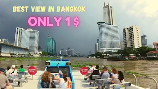 [🇹🇭4K THAILAND 2022] BEST VIEW - Chao Phraya On a Hop-on-Hop-off Sightseeing Boat in Bangkok