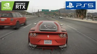 GTA 6 DEMO PS5 Graphics? ONLY Ferrari Gameplay 🔥 BRUTAL Sound! ⁴ᴷ⁶⁰ Ray-Tracing NVE ► BEST GTA 5 MOD
