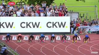 Julian Forte 9.99! men's 100m Luzern 2023