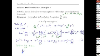 Topic 5-4 Implicit Differentiation-Example 3