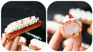 ШИКАРНЫЕ МАЛИНОВЫЕ ЭКЛЕРЫ🔥 ПОДРОБНЫЙ РЕЦЕПТ🔥Raspberry eclair recipe