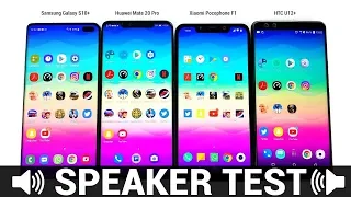 Samsung Galaxy S10 Plus vs Huawei Mate 20 Pro / Xiaomi Pocophone F1 / HTC U12+: Speaker Test