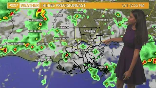 Scattered showers and thunderstorms are likely today