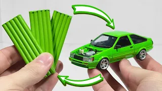 Building a Toyota AE86 Levin Out of Plasticine: Unbelievable Results!