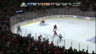 Patrick Kane wrist shot goal 2-0 St. Louis Blues vs Chicago Blackhawks 4/23/14 NHL Hockey.