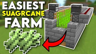 Best EASY Sugarcane Farm Minecraft 1.20! Minecraft Bedrock