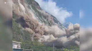 Dramatic Video Captures Moment Earthquake Triggered Landslide in Taiwan