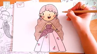 Как нарисовать принцессу | Как нарисовать девочку | Няня Уля