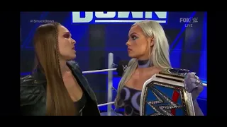 Liv Morgan & Ronda Rousey Face To Face WWE Smackdown July 22, 2022