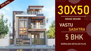 30x50 East Facing House Plan | 1500 Square feet | 5 BHK | 30*50 House Design 3D | 30y50 House Plan