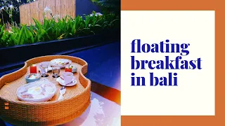 first time having a floating breakfast | what to do in bali | bali travel vlog