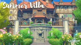 🌴Summer Villa | Serenitea Pot Design Tutorial (Cool Isle )
