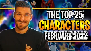 The BEST 25 Characters in Disney Sorcerer's Arena | Overall Value | February 2022