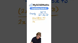 Simplifying Algebraic Fractions (GRADE 8) | GCSE Maths 2023