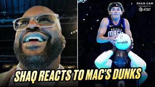 Shaq Reacts to Mac McClung Dunking Over Him | SHAQ CAM