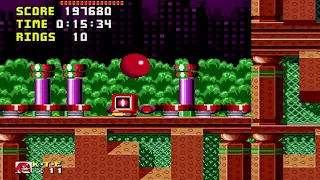 Sonic 1 Megamix V4: Spring Yard Zone (Super Knuckles at Act 3, 720p 60fps)