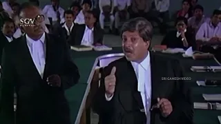 Vishnuvardhan Brilliant Argument in Court Scene - Lion jagapathi rao kannada movie part-1