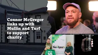 Connor McGregor links up with Wrexham AFC's Paul Mullin's charity with beer at the Turf