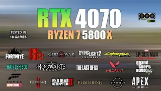 RTX 4070 + Ryzen 7 5800X : Test in 18 Games - RTX 4070 Gaming Test