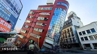 Taiwan Buildings Collapse From The 7.4 Magnitude Earthquake | Insider News