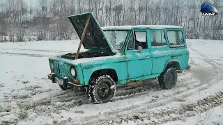 Pornire Motor la Rece ARO244D Cold Engine Start in Zapada/Snow in Apuseni Mountains 14 January 2017