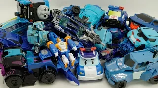 Tobot Blue Car Transformers Prime Thunderhoof, Sqweeks, Thomas train robot color truck toys