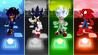 Sonic exe 🆚 Dark Blue Sonic 🆚 Hyper Sonic 🆚 Spider Man Sonic | Sonic EDM Rush Gameplay