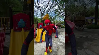 Compilation clip of Spiderman and Joker with a soldier