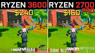 Ryzen 5 3600 vs Ryzen 7 2700 PRO Test in 9 games