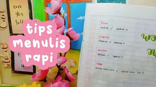 Tips Menulis Rapi