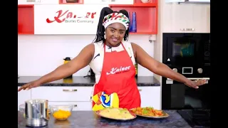 Watch How Hon. Hanna Louisa Bissiw Cooks Coconut Rice With Stir-Fried Vegetable Stew.