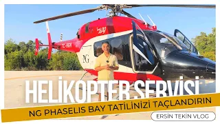 Tatilinize unutamayacağınız bir deneyim ekleyebilirsiniz. NG Phaselis Bay "helikopter servisi".