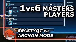 StarCraft 2: Beastyqt (Z) 1 vs 6 (T) Master Players in Archon Mode - INSANE Challenge!