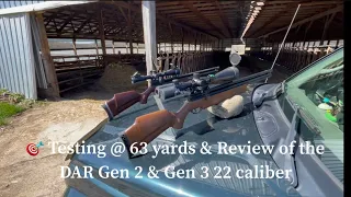 🎯 Accuracy Testing @ 63 Yards & Review of the DAR Gen 2 & Gen 3 22 caliber #Dar #darairguns