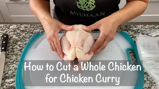 Cutting a Whole Chicken for Curry | How to Cut Chicken for Curry | Cutting Chicken for Chicken Curry