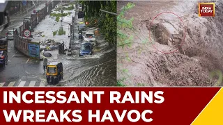 Rain Fury Continues Across India, Cripple Indian Cities | Building Crashes In Mumbai's  Ghatkopar