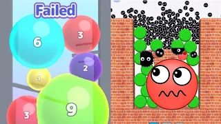 Hide ball (draw to smash, save the doge) brain teaser games level 79 vs Melty Bubble: Healing puzzle