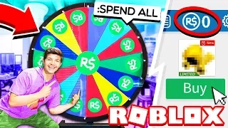 SPINNING-THE-WHEEL to SPEND ALL MY ROBUX!? (Roblox IRL)