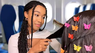 ASMR The Lady On The Plane Does Your Hair ✈️💆‍♀️ Hair Play ASMR