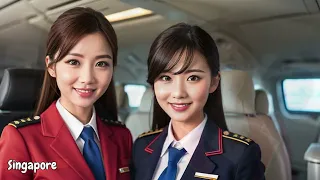 Asking AI to create a flight attendant from several countries