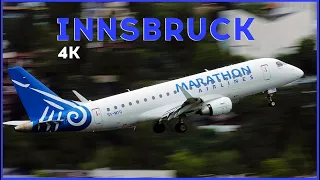 Innsbruck Airport in Summer - Amazing CLOSE-UP- Planespotting 4K