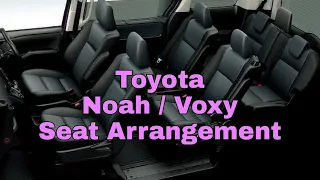 TOYOTA VOXY / NOAH Seat Arrangement FOR 7 Seater