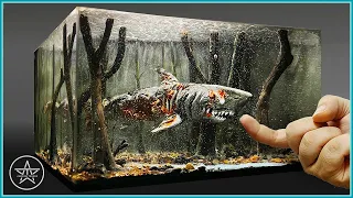 How to make a ZOMBIE SHARK in the Gloomy Underwater Forest Diorama | Resin Art | Polymer Clay