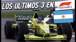 The last 3 f1 runners that Argentina had