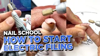 YN NAIL SCHOOL - How To Start Using An Electric FIle