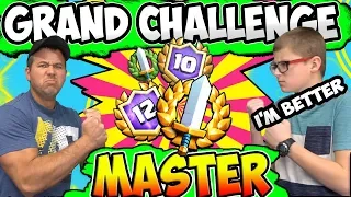 WHO is BETTER at GRAND CHALLENGES? Me vs MY SON in CLASH ROYALE