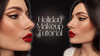 Holiday Makeup Tutorial *perfect red lip* 2021